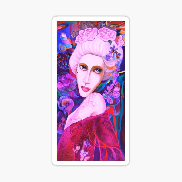 Lady with "Mushka" Sticker