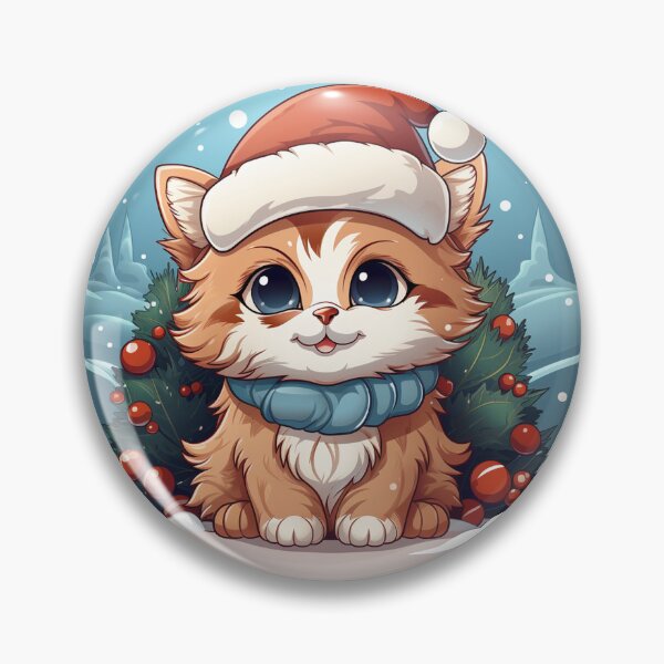 Item preview, Christmas cat with santa hat cute cat designed and sold by Bankza.