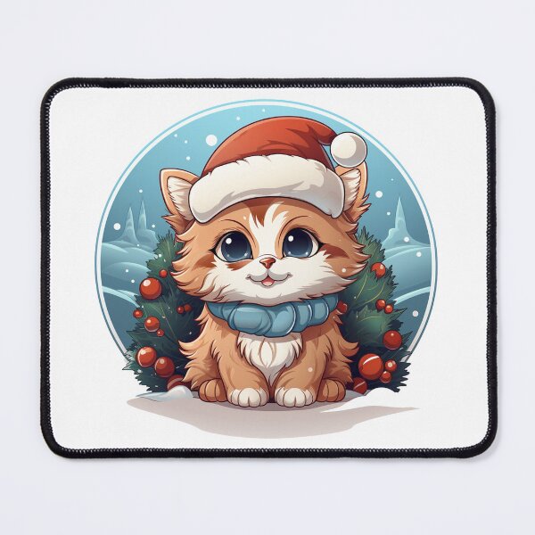 Item preview, Christmas cat with santa hat cute cat designed and sold by Bankza.
