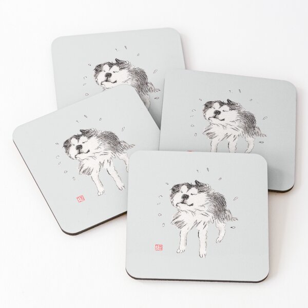 Item preview, After swimming, Tao Pangpang （an alaskan malamute）came ashore. designed and sold by huangtingart.