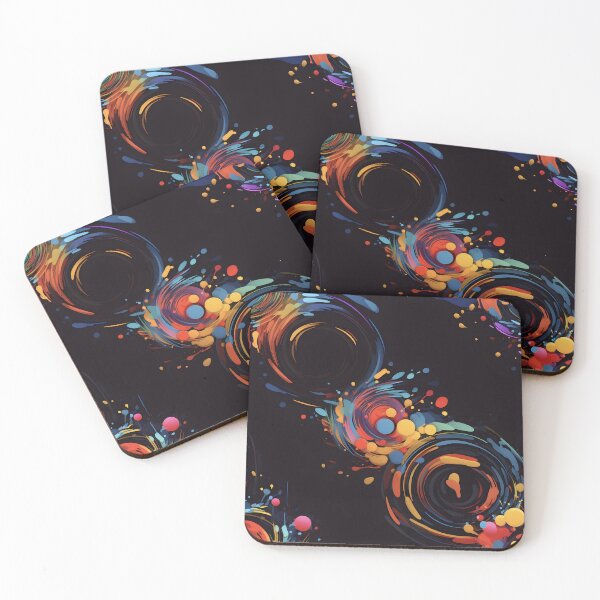 Item preview, Galactic Spin: Colorful Abstract Cosmic Swirl Art Print designed and sold by inkArtistryfine.