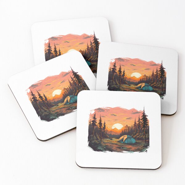 Item preview, camping on the river and mountain designed and sold by sbrstore.