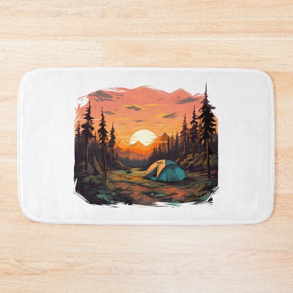 Item preview, camping on the river and mountain designed and sold by sbrstore.