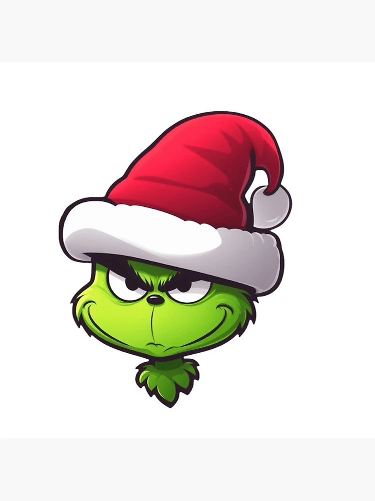 Cute The Grinch for Christmas with Santa Hat