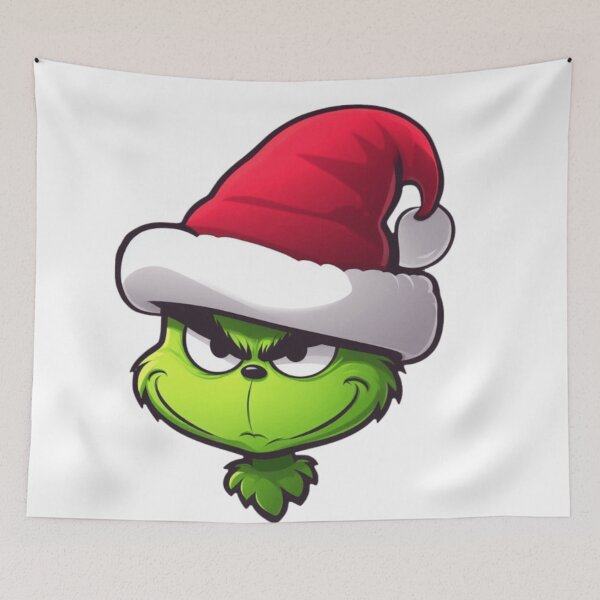 Artikelvorschau, Süßer Grinch zu Weihnachten mit Weihnachtsmütze entworfen und verkauft von erkabees.