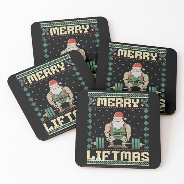 Item preview, Fitness Christmas Santa | Knitted Santa Deadlift |Gym Xmas designed and sold by droolingdreams.