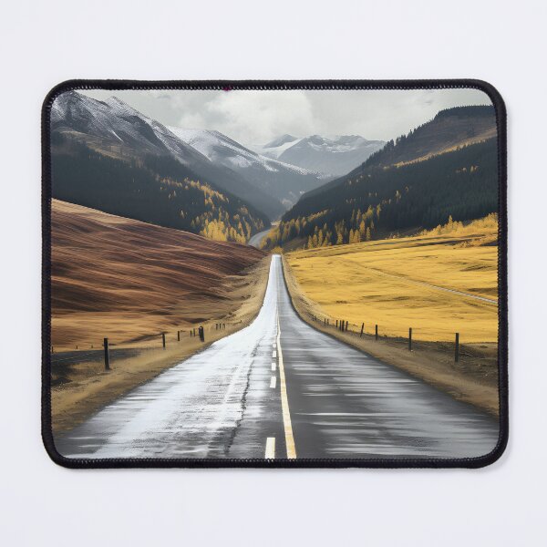 Item preview, Autumn Journey: Scenic Mountain Road Travel Print designed and sold by inkArtistryfine.