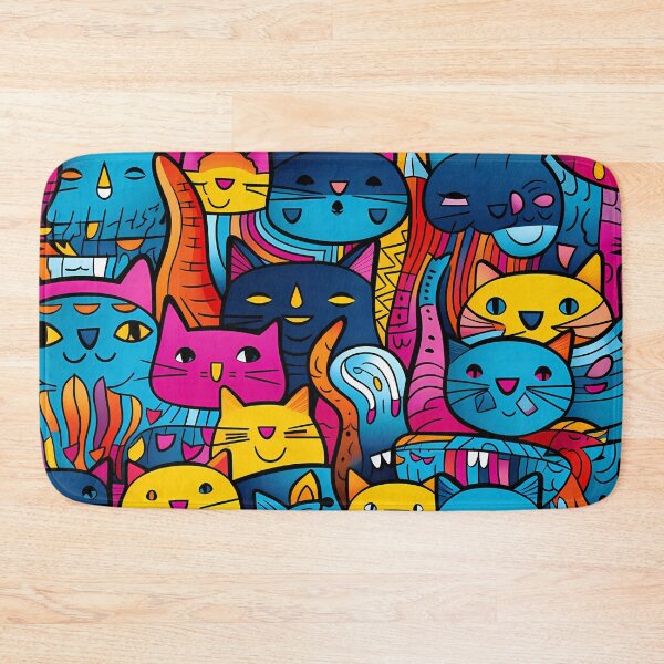 Item preview, Cute Cats Seamless Pattern designed and sold by HisoTorDesign.