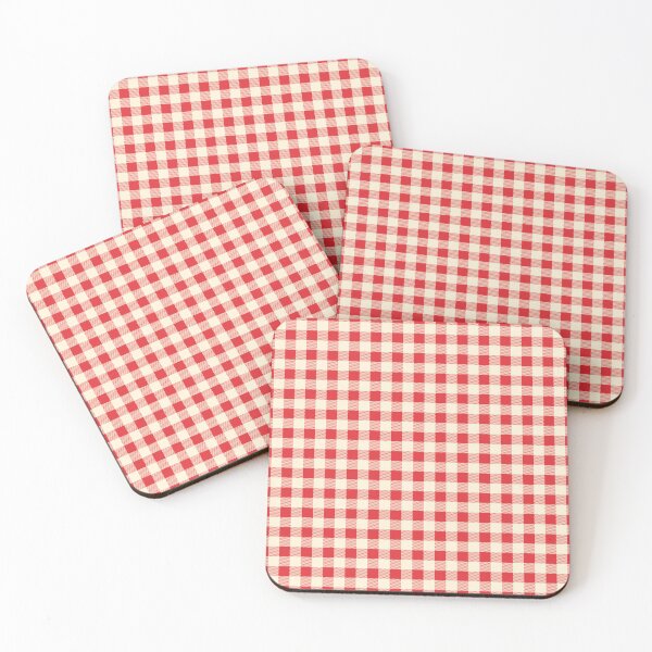 Item preview, Red White Fabric Check designed and sold by Kristy Jordan.