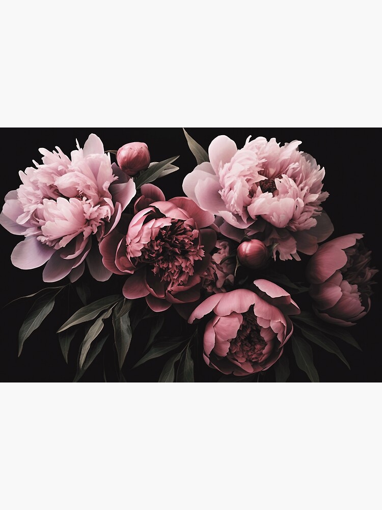 Thumbnail 3 of 3, Canvas Print, Opulent Peonie Flowers Romantic Pastel Pink designed and sold by artsandsoul.