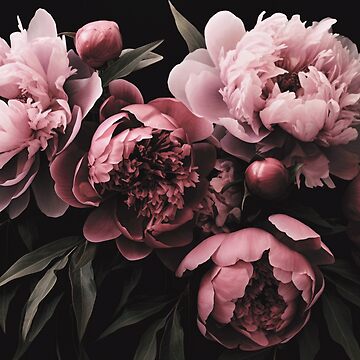 Artwork thumbnail, Opulent Peonie Flowers Romantic Pastel Pink by artsandsoul