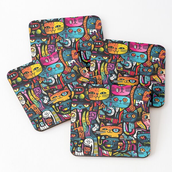 Item preview, Cute Cats in a Colorful Garden designed and sold by HisoTorDesign.