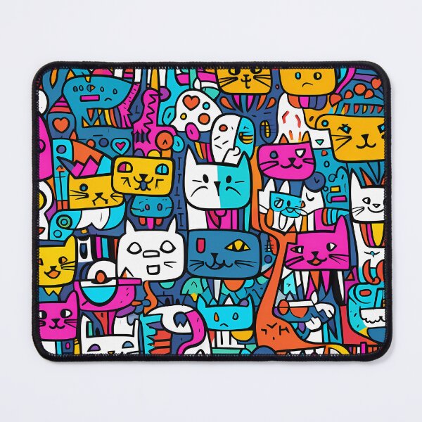 Item preview, Cute Cats in a Seamless Pattern designed and sold by HisoTorDesign.