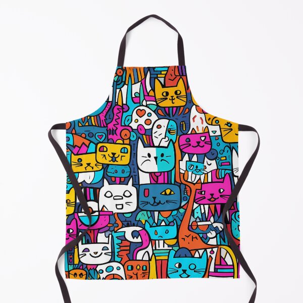 Item preview, Cute Cats in a Seamless Pattern designed and sold by HisoTorDesign.