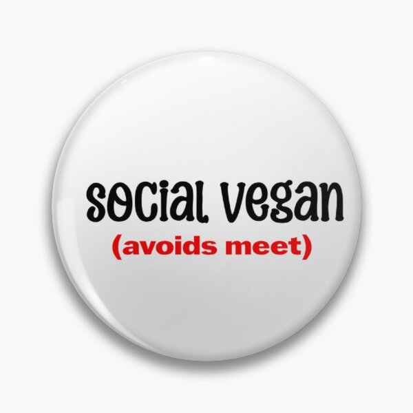 Item preview, social vegan avoids meet designed and sold by Whimsical Prints.