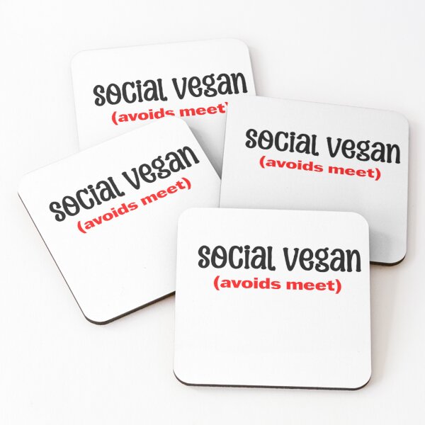 Item preview, social vegan avoids meet designed and sold by Whimsical Prints.