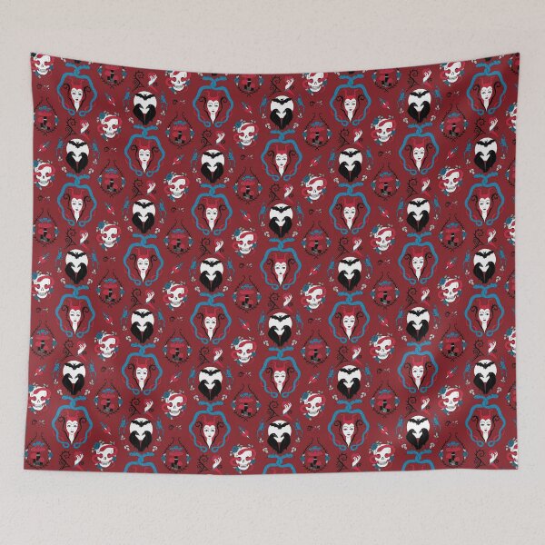 Item preview, Gothic Halloween - aesthetic pattern claret and tattoo blue by Cecca Designs designed and sold by Cecca-Designs.