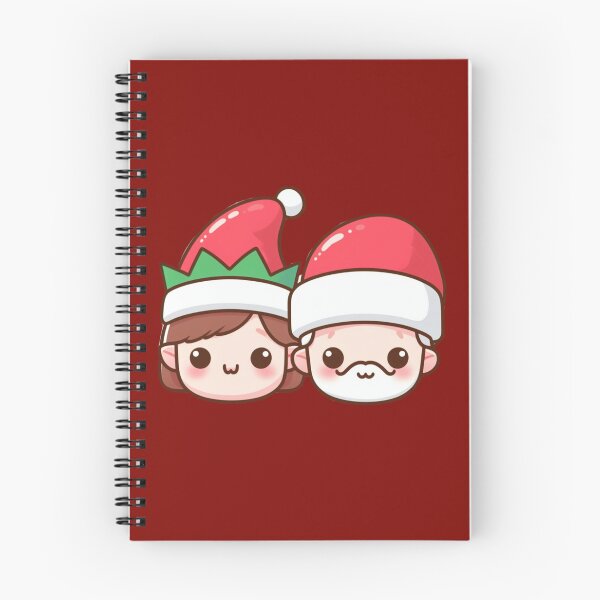 Item preview, Cute, Santa and Elf in Santa Hats for Christmas Season designed and sold by erkabees.
