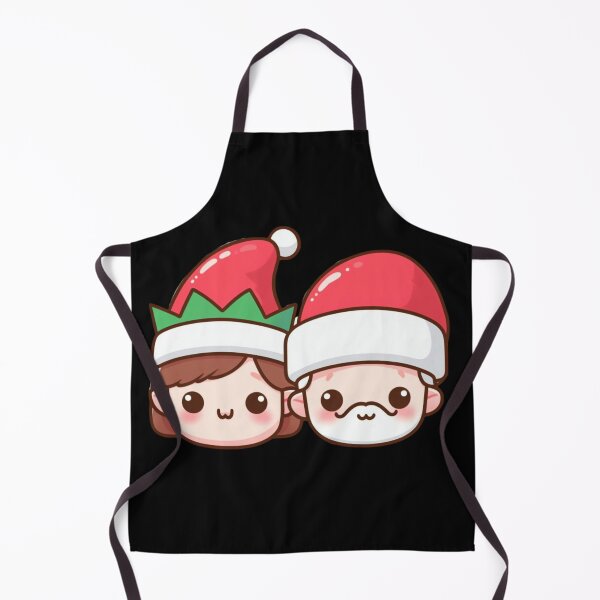 Item preview, Cute, Santa and Elf in Santa Hats for Christmas Season designed and sold by erkabees.