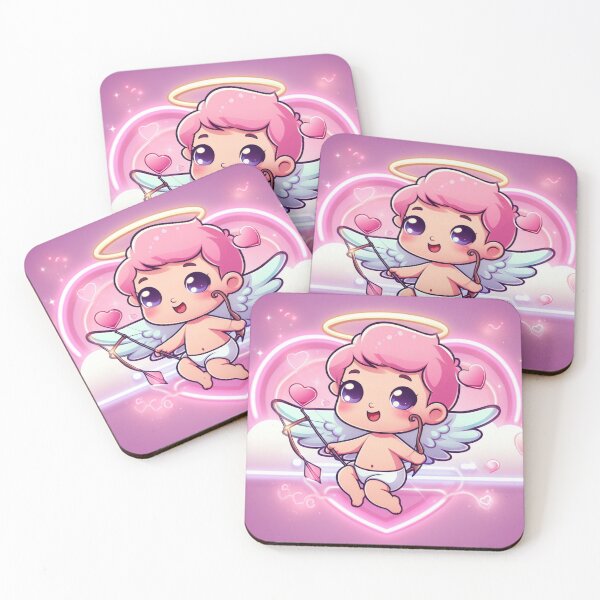 Item preview, Cute Cupid with Cute Hearts on Valentines Day designed and sold by erkabees.