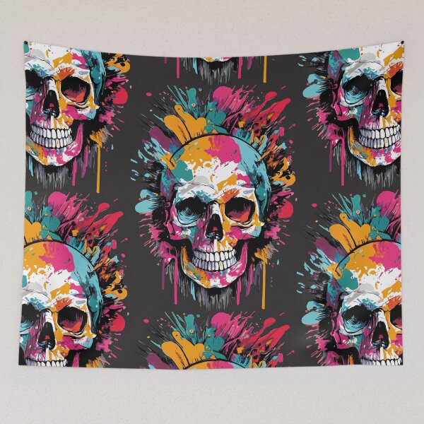 Item preview, Skull Colourful - Skull and Bones Colourful designed and sold by BabyYodaSticker.