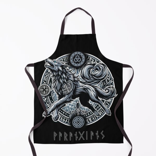 Item preview, Mystic Varangians Wolf Runes - Nordic-Inspired Wolf Art designed and sold by ZbigArt.