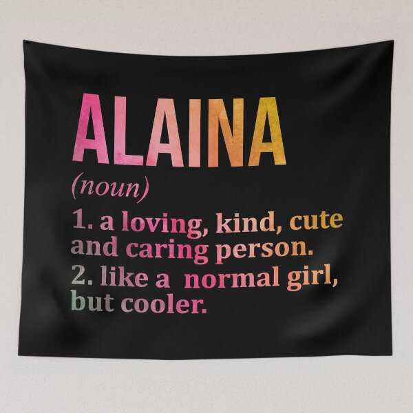 Item preview, Alaina Name Definition in Watercolor designed and sold by XCIV.