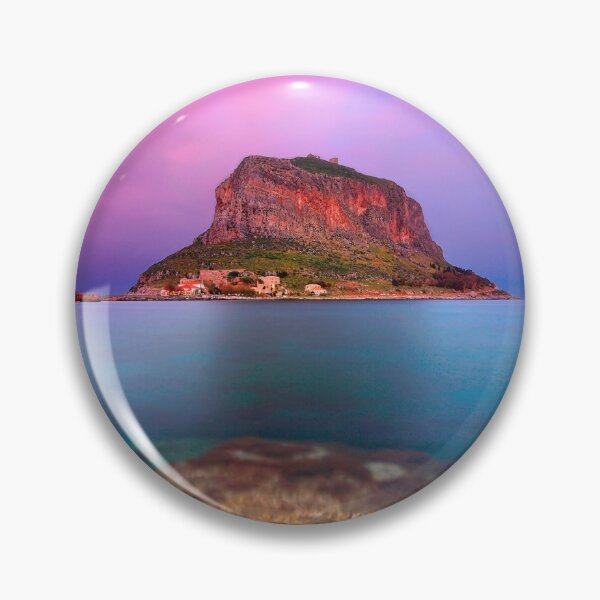 Item preview, The rock of Monemvasia under a purple sky designed and sold by Hercules Milas.