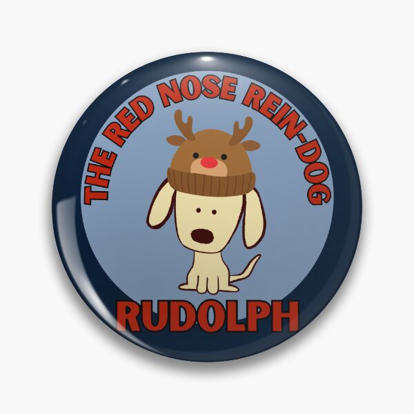 Item preview, Cute Christmas dog Rudolph red nose rein-dog designed and sold by Shean Fritts.