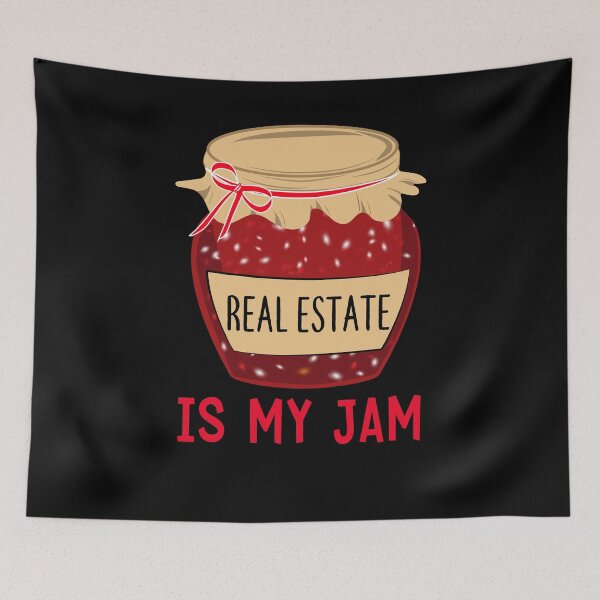Item preview, Funny Real Estate is my Jam, Sarcastic Real Estate Agent Women, Gift for Realtor designed and sold by behindthefacts.