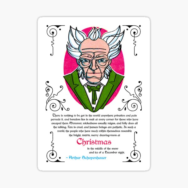 A Very Schopenhauer Christmas Sticker