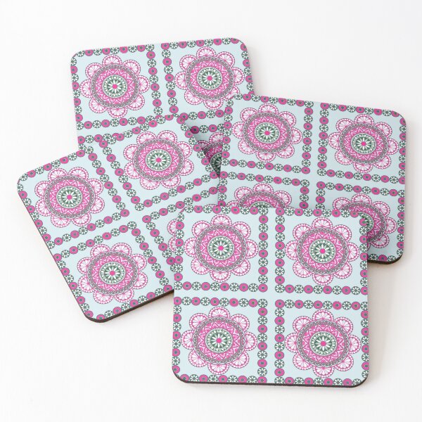 Item preview, Pink and green assorted Mandalas designed and sold by ink-intricates.