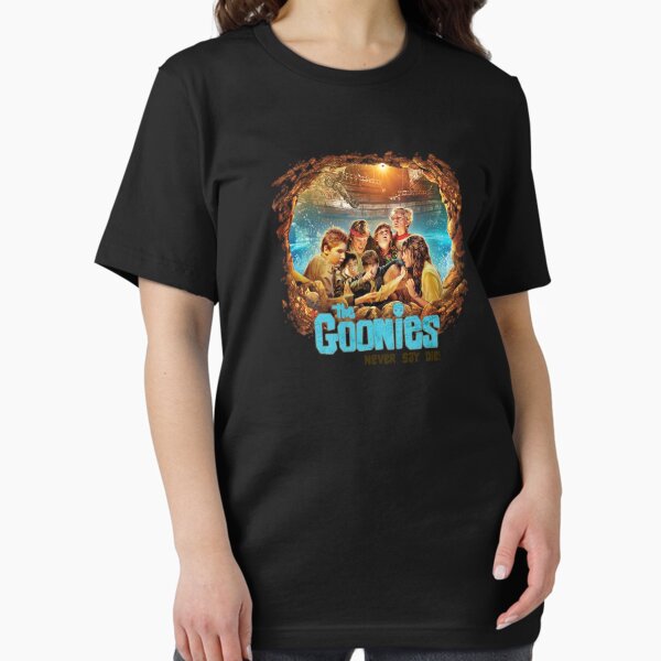 Vista previa del artículo con la obra «Los Goonies: ¡Nunca digas morir!», diseñado y vendido por alphr3D.