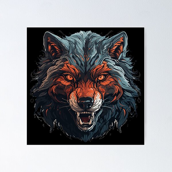 Artikelvorschau, Wolf - Illustration entworfen und verkauft von MrERNST.
