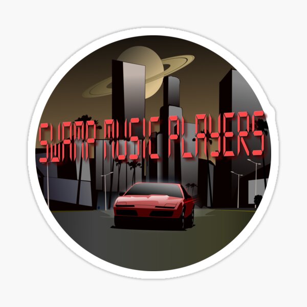Swamp Music Players retro futuristic firebird saturn Sticker