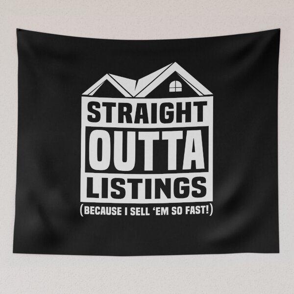 Item preview, Straight Outta Listing Funny Realtor Real Estate Agent Gift, Sarcastic Real Estate Agent Women designed and sold by behindthefacts.