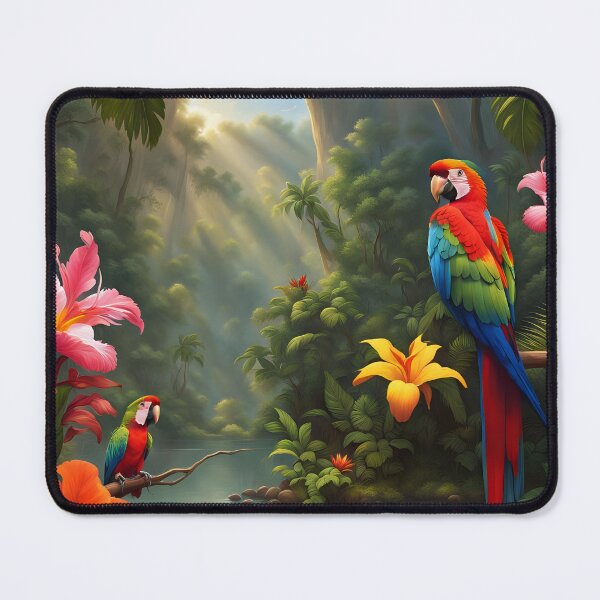Item preview, Parrots near an Amazonian river designed and sold by Kaleddis.