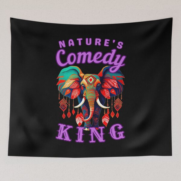 Item preview, Nature's Comedy King. elephant quote designed and sold by ElephantVibes.