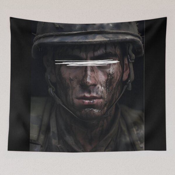 Item preview, Young soldier at war designed and sold by unknown-places.