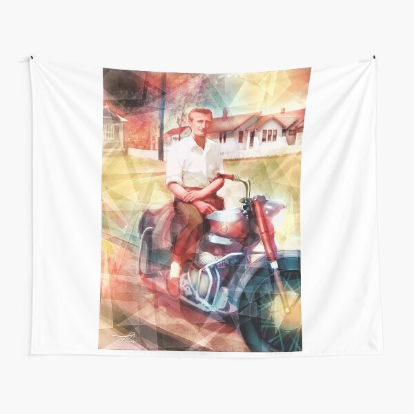 Swamp Music Players, timeless cool, Ariel Square Four motorcycle Tapestry