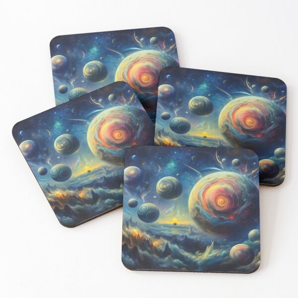Item preview, Surreal space landscape sci-fi home decor designed and sold by crea8iveway.
