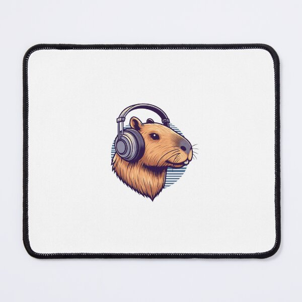 Item preview, Capybara with headphones designed and sold by TiravTiger.