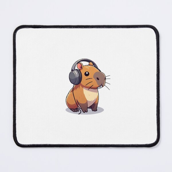 Item preview, Capybara with headphones designed and sold by TiravTiger.