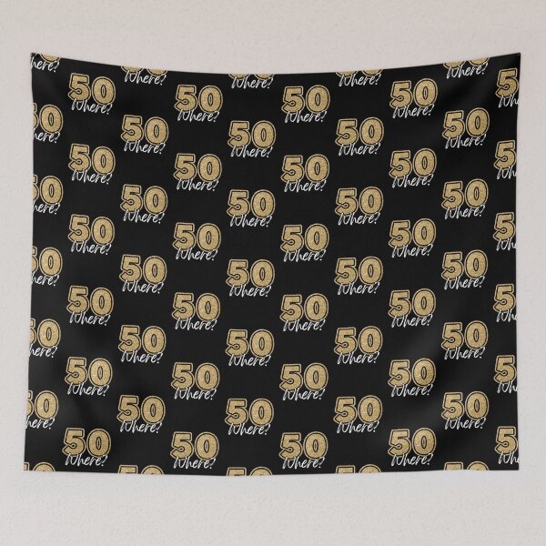 Item preview, Funny Gold Glitter 50 Where 50th Birthday designed and sold by SaintMari.