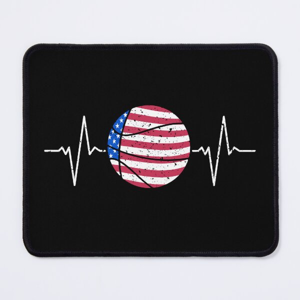 Item preview, Basketball Ball Heartbeat Pulse USA Flag Bball Lover design designed and sold by venomousvector.