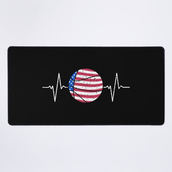 Item preview, Basketball Ball Heartbeat Pulse USA Flag Bball Lover design designed and sold by venomousvector.
