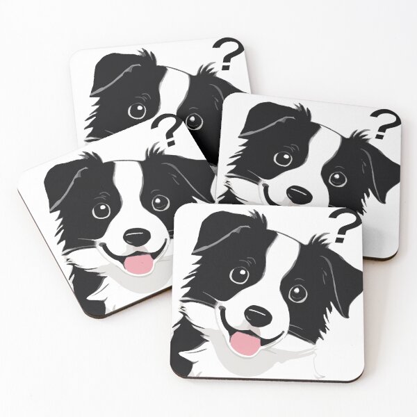 Item preview, border collie puppy illustration cartoon cute tilt head meme  designed and sold by SOPIZiLA.