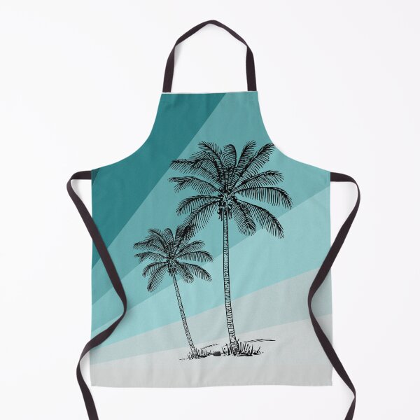 Item preview, Retro vintage coconut trees on blue designed and sold by Rbnano.