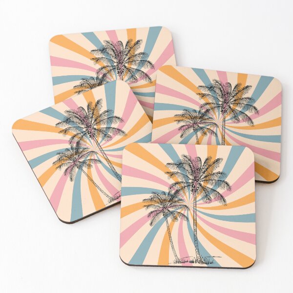 Item preview, Retro vintage coconut trees designed and sold by Rbnano.