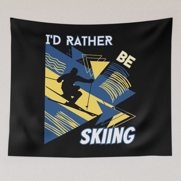 Item preview, I'd rather be skiing - Ski Winter Sports Skier Acrobatic designed and sold by Grafixfun.